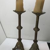 Pair of candle spades / candle holder