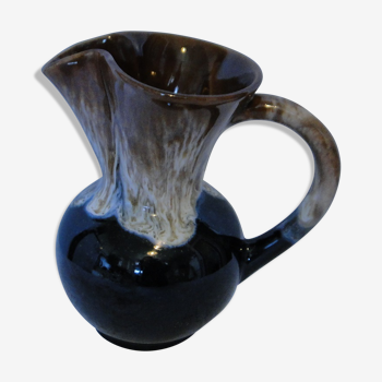 Jug in gres flame blue gray and brown