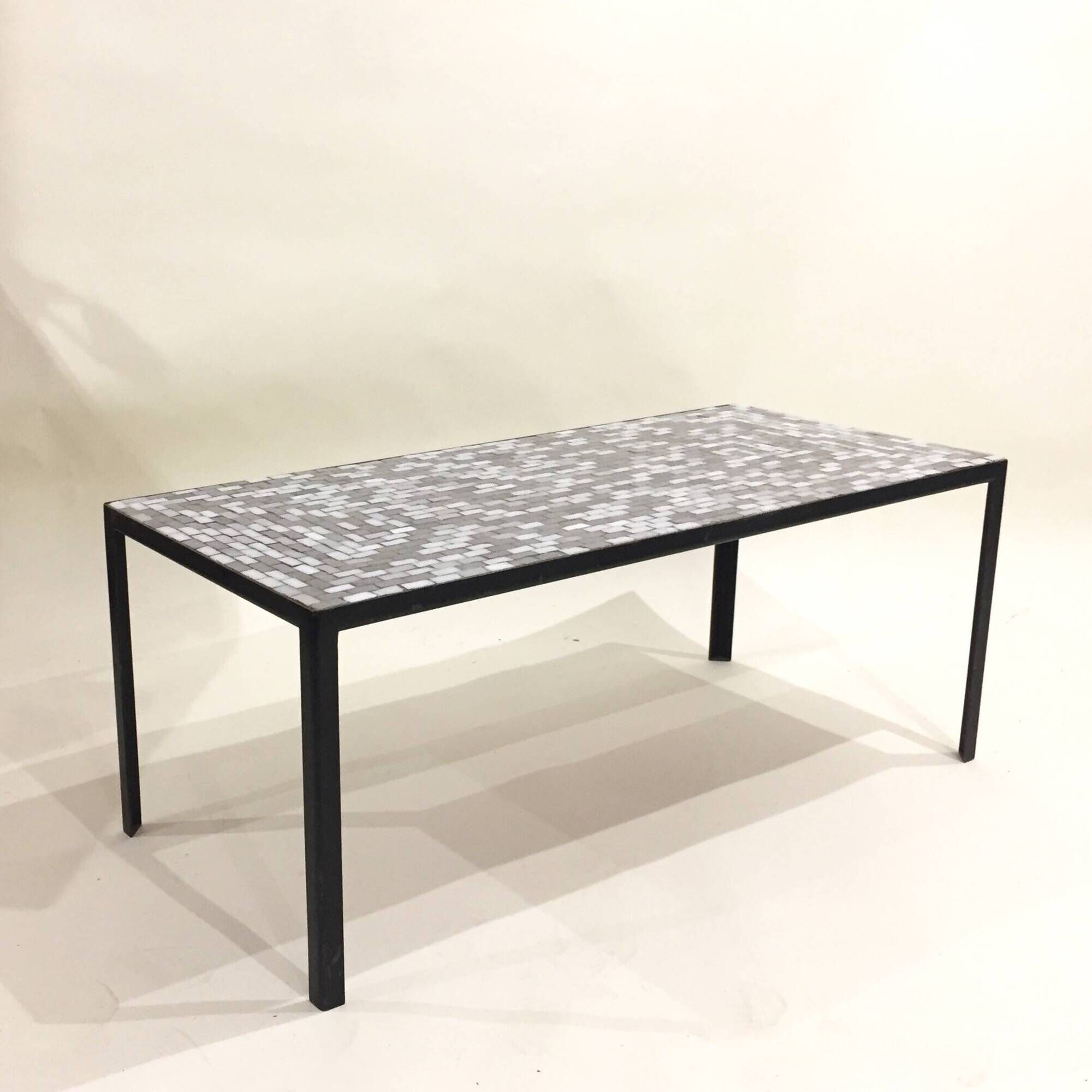 Grey ceramic coffee table from the 1960s.