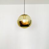 Golden Space Age Glass Pendant Lamp by Peill and Putzler