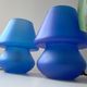 Vintage Habitat lamp in the shape of a blue mushroom