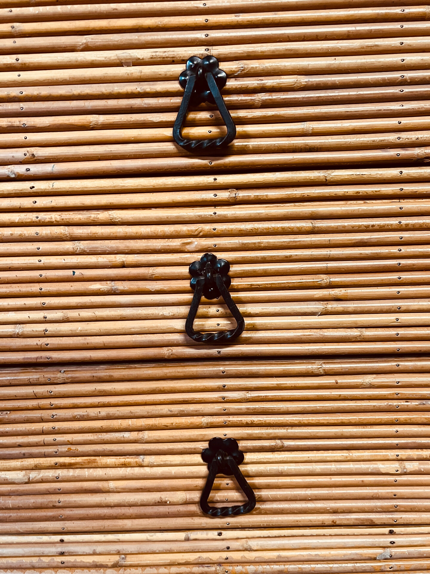 Commode en rotin, années 60
