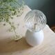 Ceramic lamp & striped glass