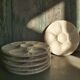 Vintage French white Majolica oyster plate