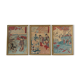 Lot de 3 estampes japonaises sur papier crépon