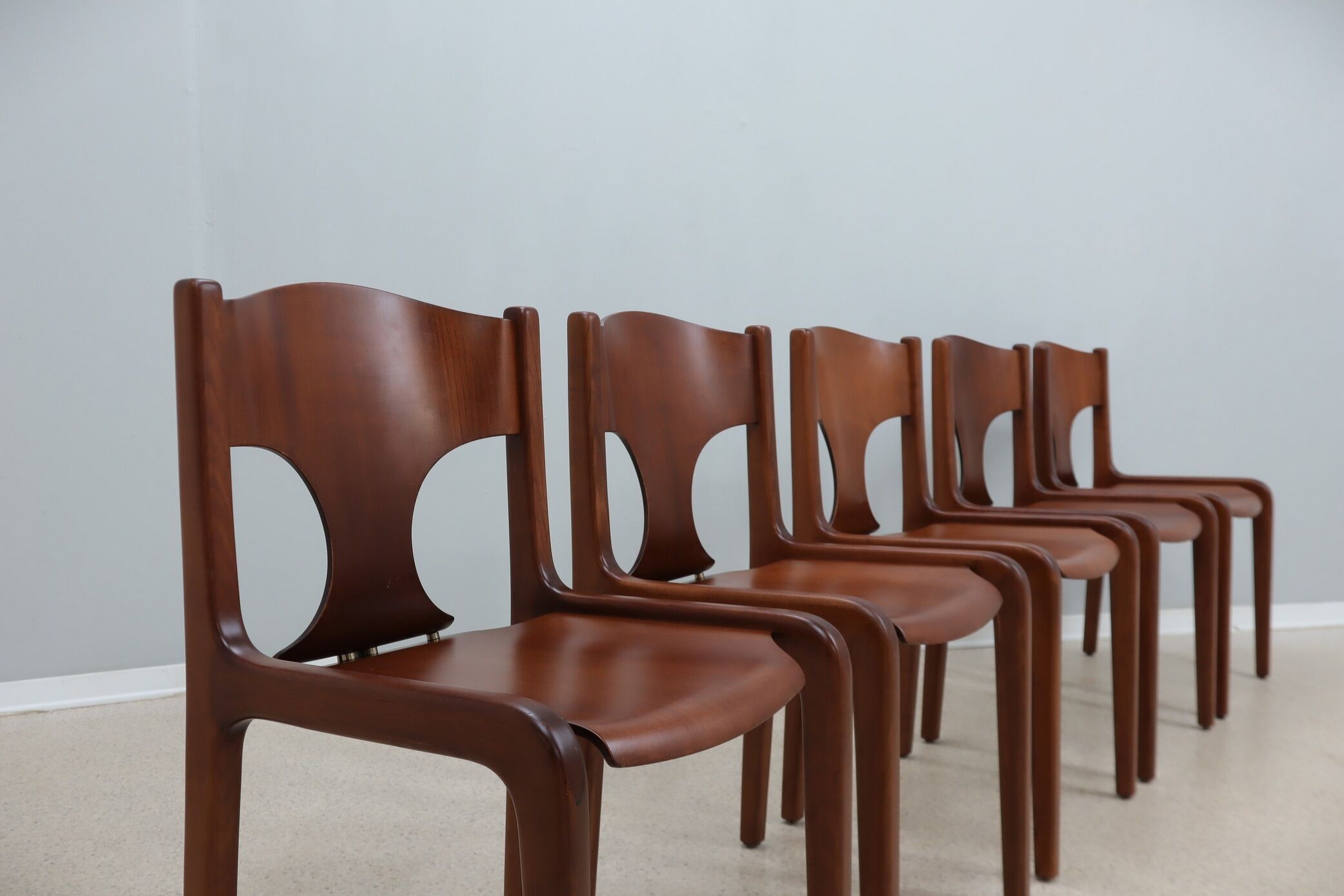 Augusto Savini dining chairs POZZI 1960s