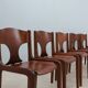 6 chaises de salle à manger Pozzi 1960s, Augusto Savini