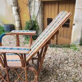 Rattan armchair / chaise longue