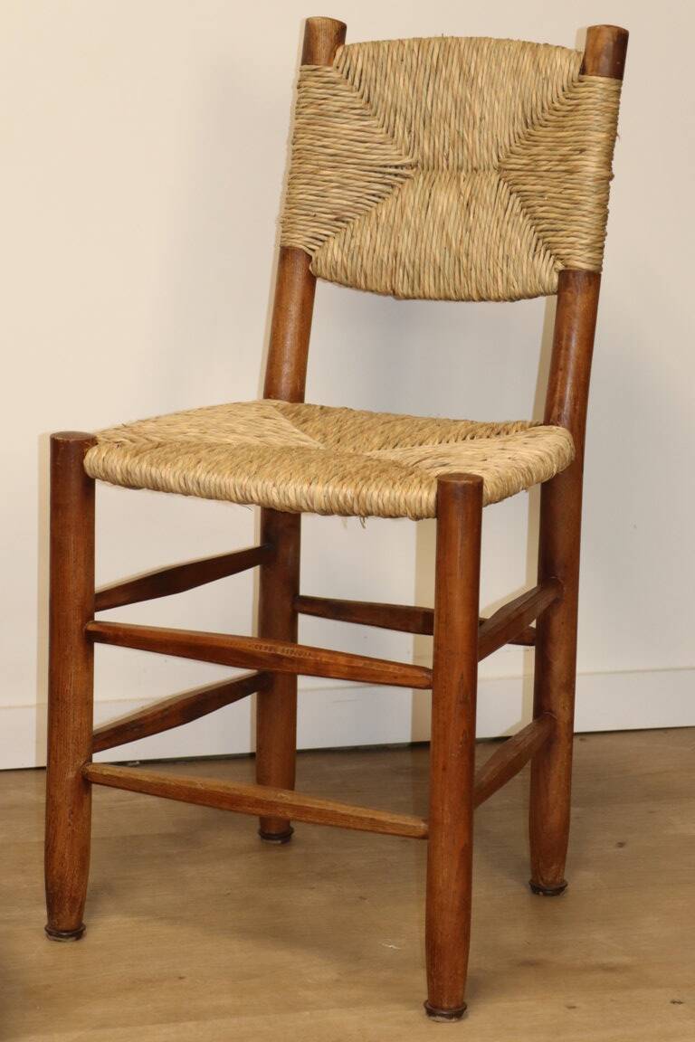 Series of 4 Charlotte Perriand Chairs Model "Bauche" BCB Edition