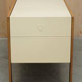 Handmade leather desk, original Rolex, Art Deco