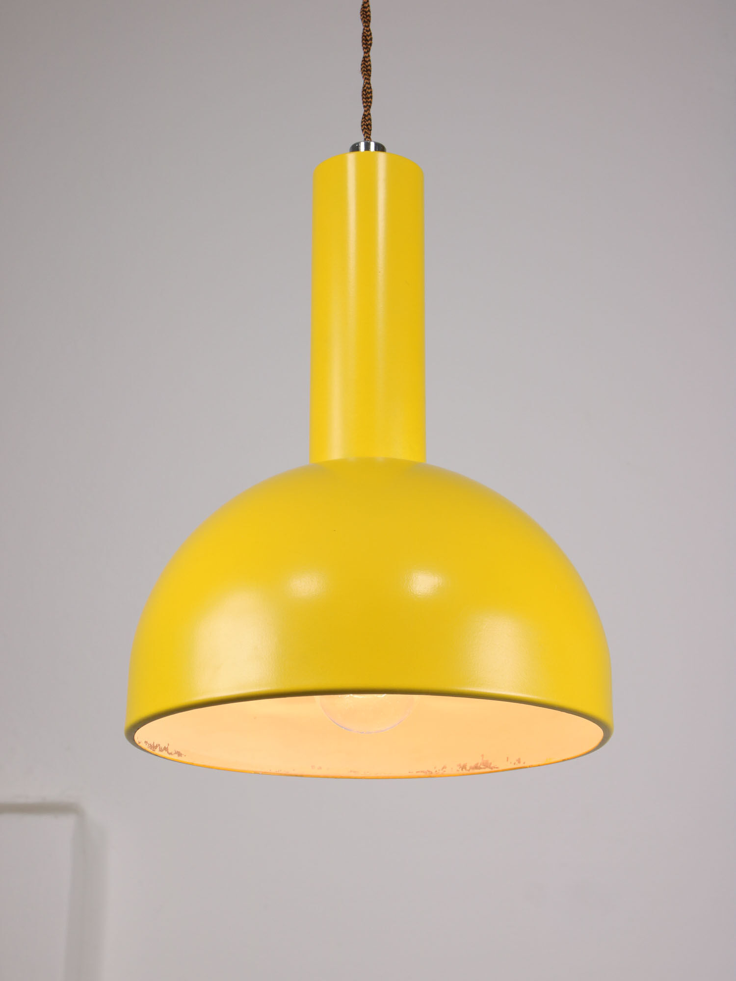 Vintage yellow metal lamp