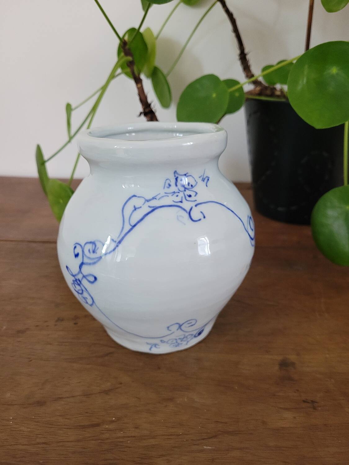 Stoneware mustard pot