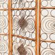 Vintage 1960s curved rattan screen