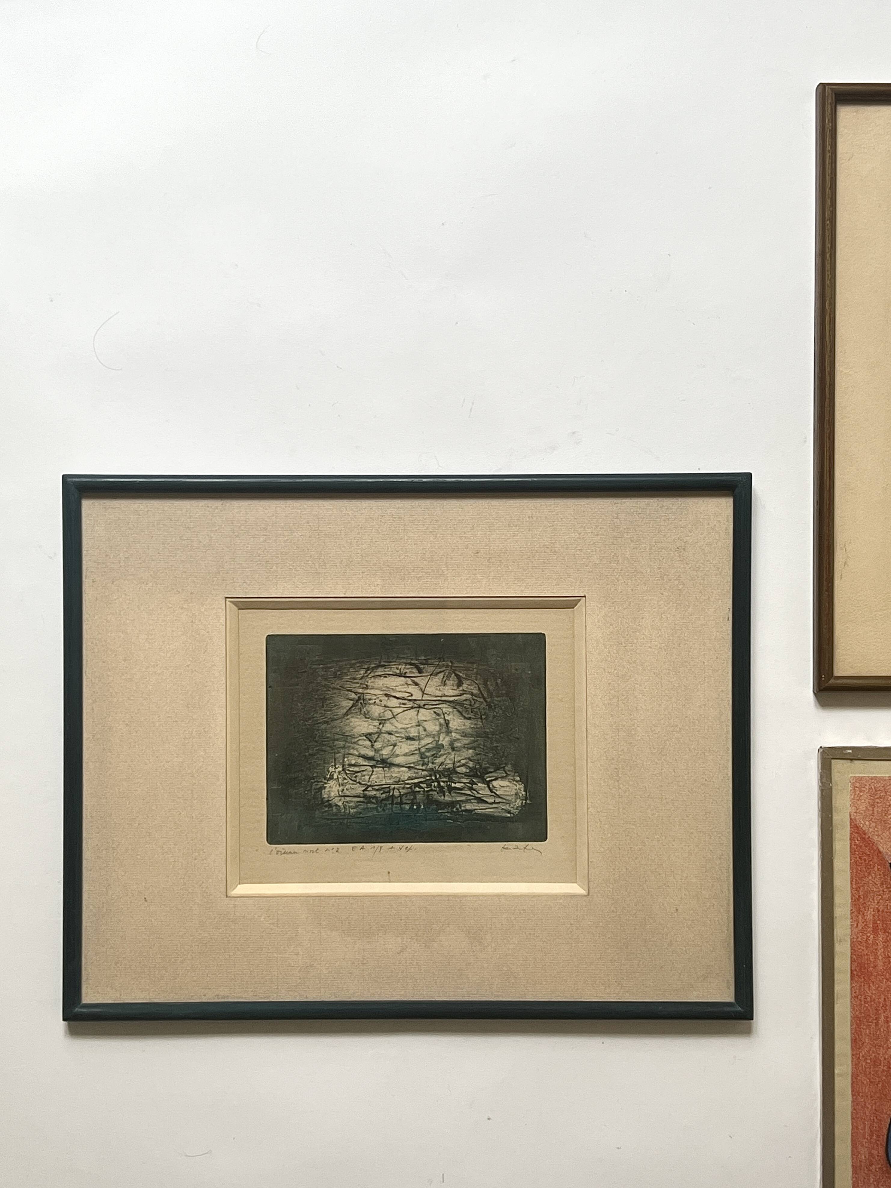 Oil painting & mixed techniques on framed canvas & signed by the artist.