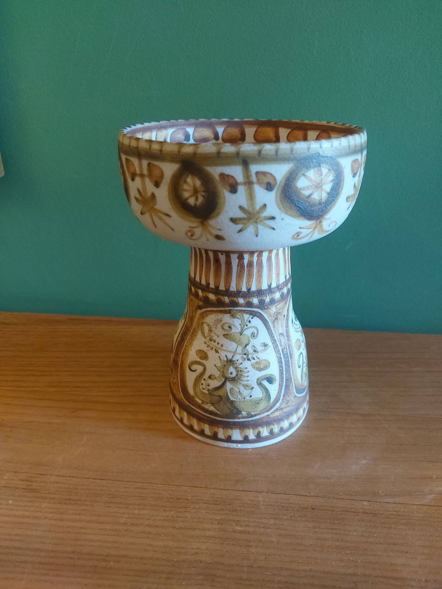 Vintage Keraluc ceramic candle holder