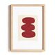 Peinture abstraite sur papier illustration rouge signée Eawy