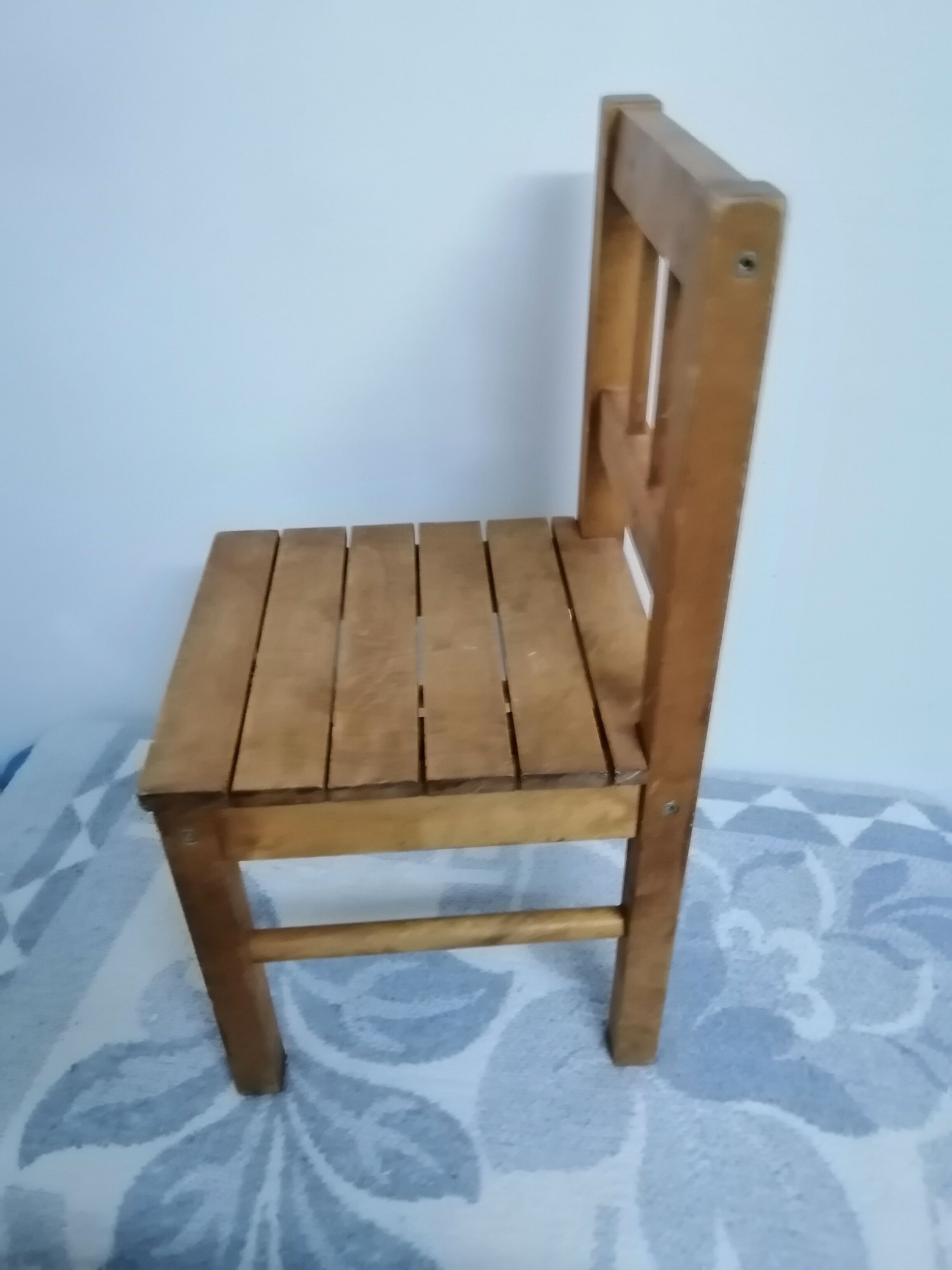 Pair of vintage wooden children's chairs