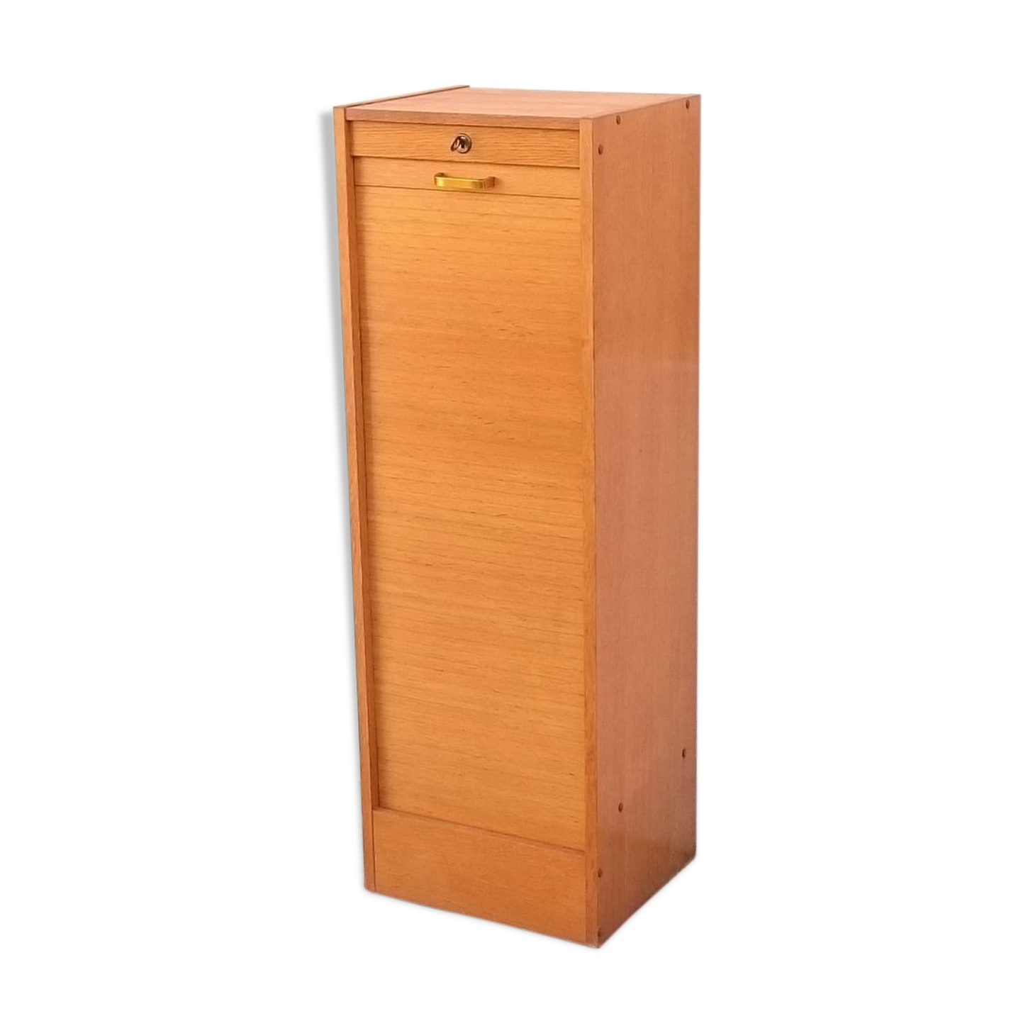 Meuble à rideau vintage en chêne clair