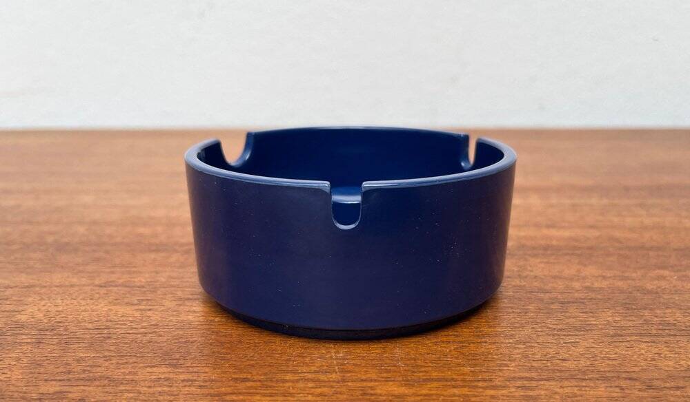 Blue melamine Space Age ashtray from the mid-century by Waca, 1960s.