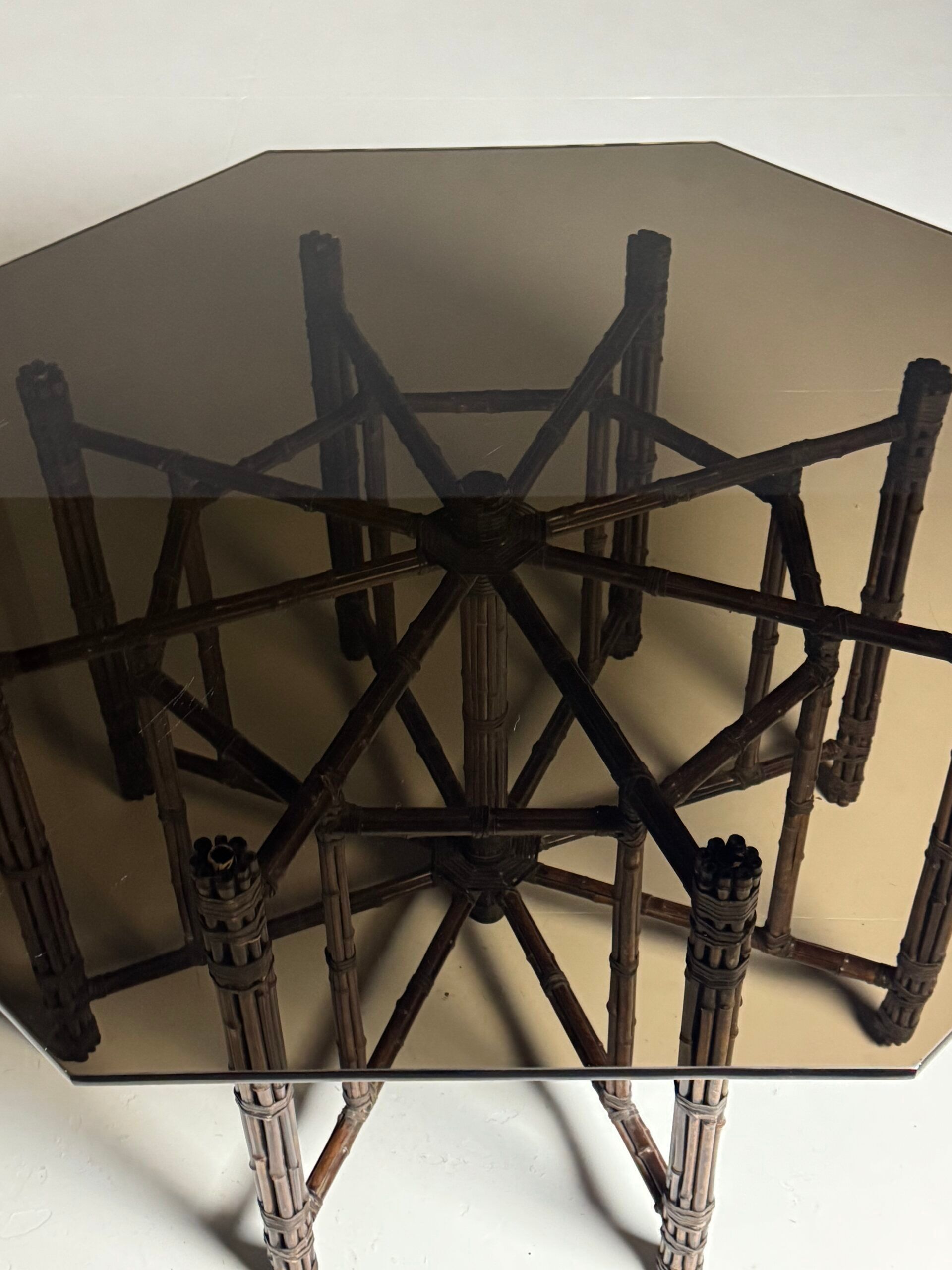 Table basse octogonale en bambou XL