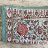 Grande nappe "Simrane" - Imprimé - Framboise et turquoise - 240x350cm