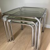 Glass nesting tables 70s