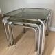 Tables gigogne en verre années 70