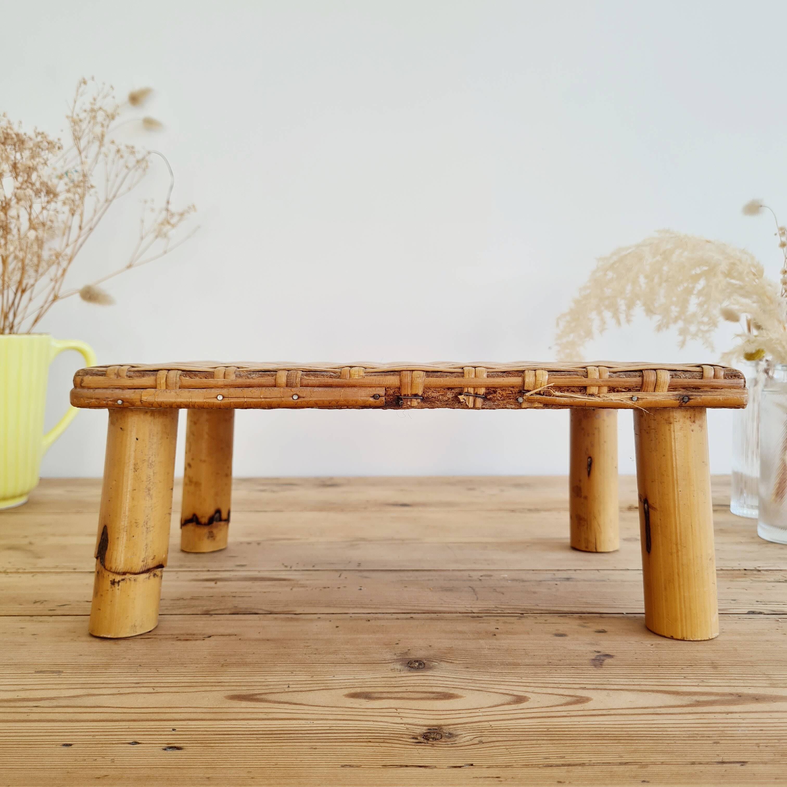 Stool - bamboo stool - bamboo plant stand