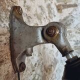 Pair of vintage black enameled metal wall sconces adjustable
