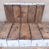 Lot 10 tiroirs anciens atelier poignées bronze