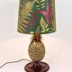 Hollywood Regency pineapple table lamp in brass by Mauro Manetti, Italy, 1970s.