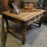 19th century desk in natural solid walnut.