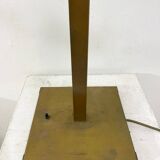Lampe de table moderne du milieu du siècle marbre et laiton