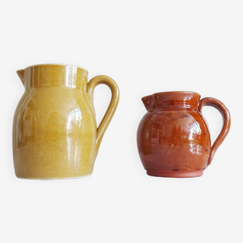 Ceramic jug set, rustic vases