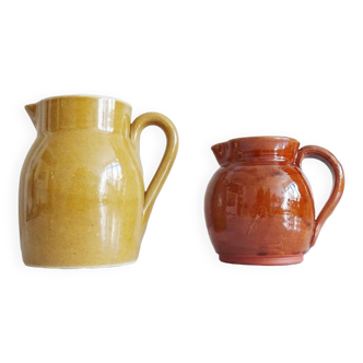 Ceramic jug set, rustic vases