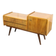 Mid-century Italian Wood and Brass Sideboard, 50s