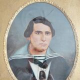 Portrait of a Sailor, 19th century, oil on cardboard