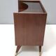 Pair of Elegant Walnut Nightstands with a Crystal Top Shelf