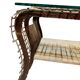 Metal coffee table with glass top