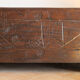 Carved wooden chest