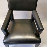 Luxury chair Philippe Hurel black leather