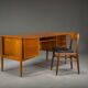 Mid-century Danish teak executive desk by Arne Vodder for H.P. Hansen, 1960s