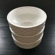 Set of 3 white slip bowls
