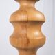 Large oak and wool lamp, French work from the 1960s.