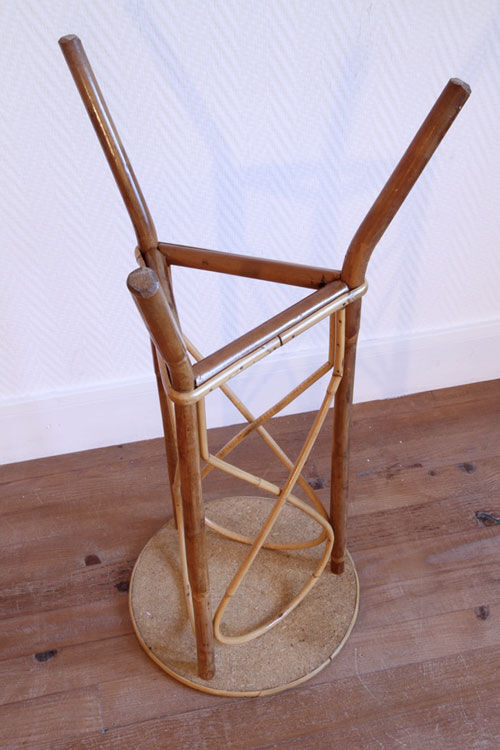 Vintage rattan side table