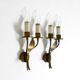 A pair of mid-century modern brass wall lamps by Vereinigte Werkstätten