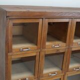 Vintage Large German Beech Haberdashery Shop Cabinet / Vitrine, 1950s