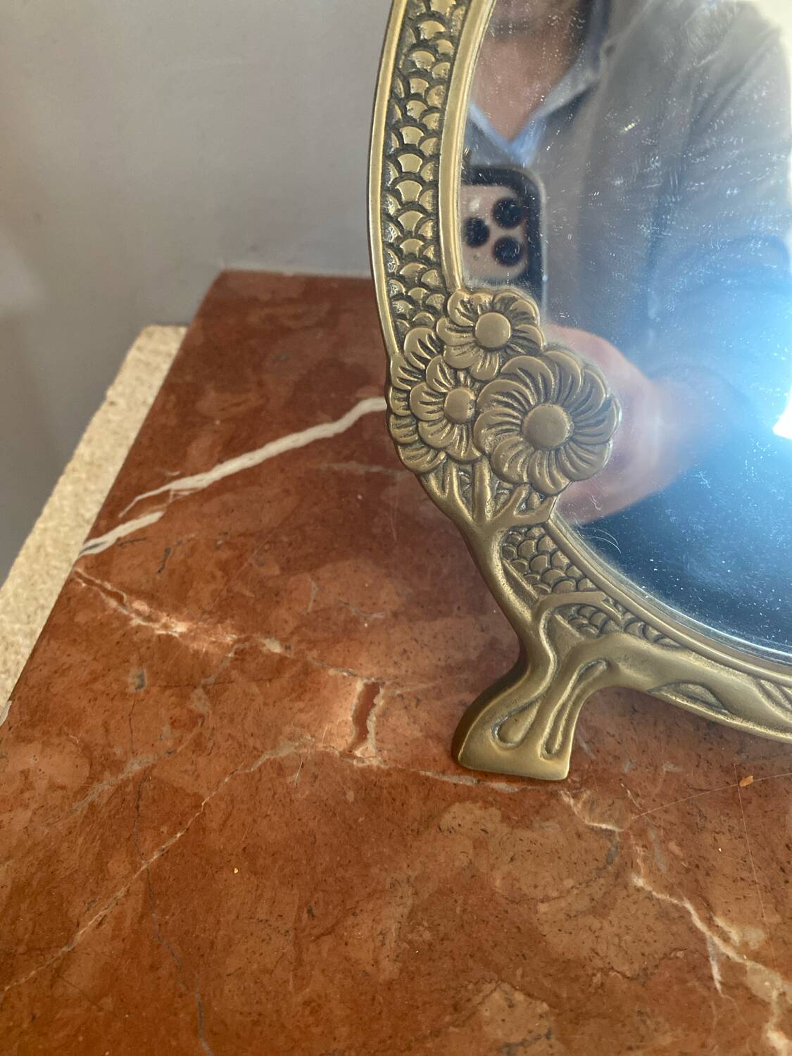 Art Nouveau table or makeup mirror