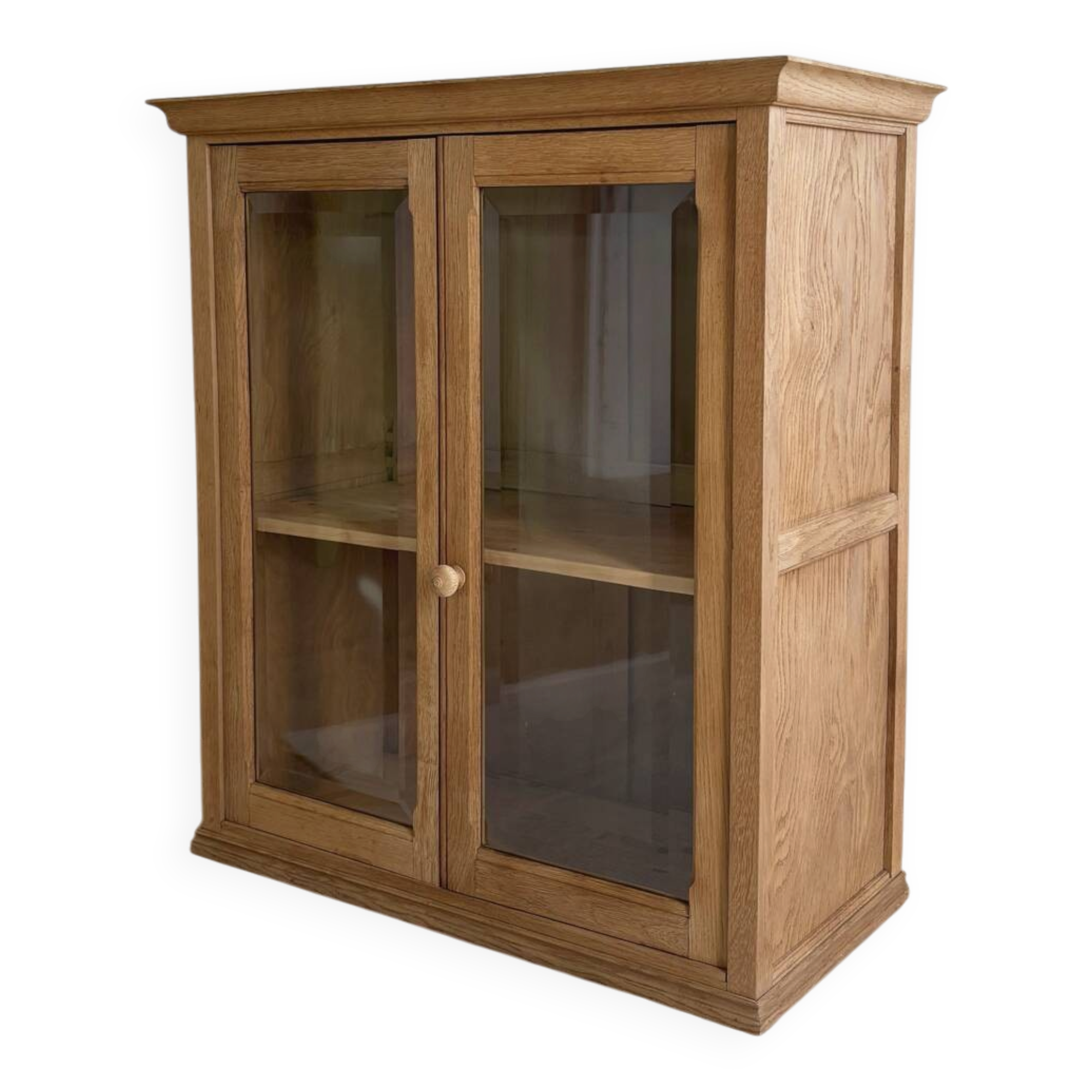 Vitrine vaisselier buffet chêne massif rénovée