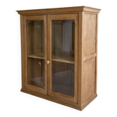 Vitrine vaisselier buffet chêne massif rénovée